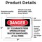 Signmission 18 Clearance From Sprinkler Head Must Be, 7 in W x Rectangle, Vinyl Decal OS-2PACK-DS-D-57-L-2372 - alternate 3